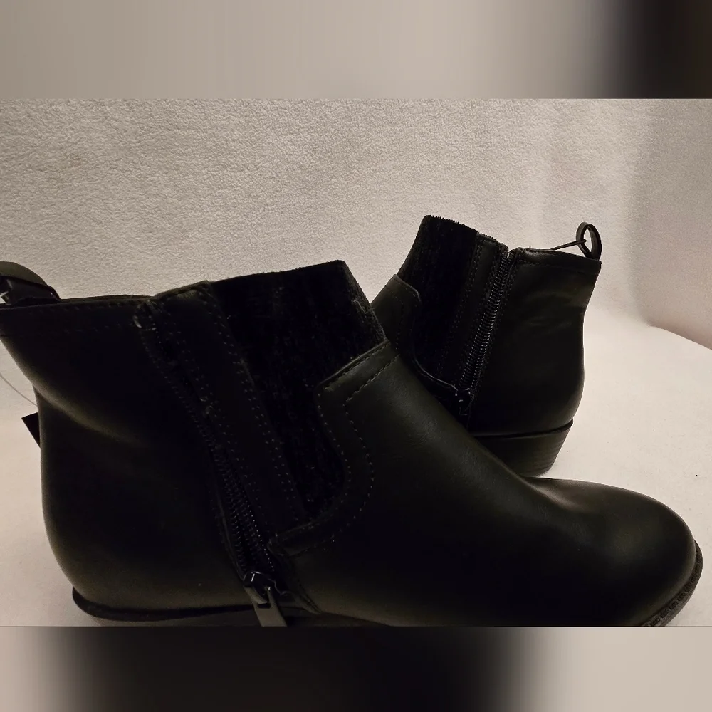 Torrid Black Ankle Booties with Suede Accents